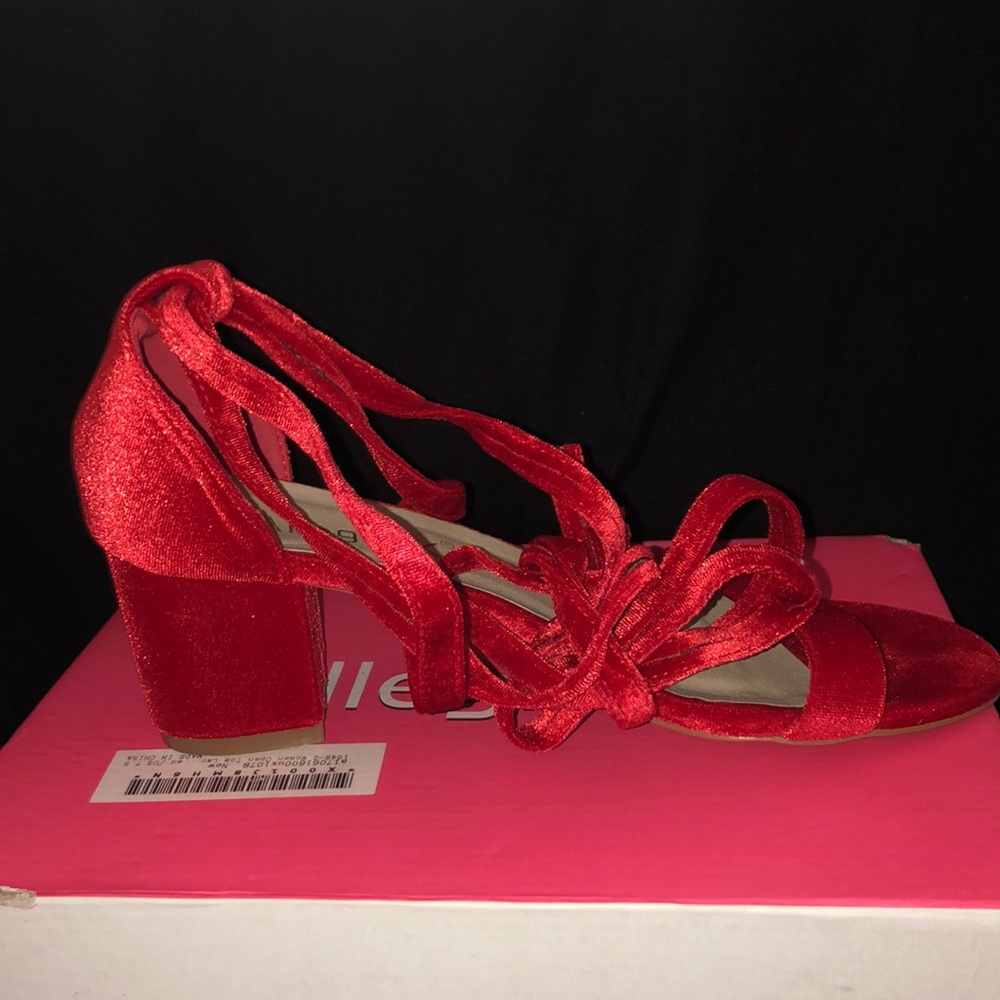 Red Open Toe Slingbacks